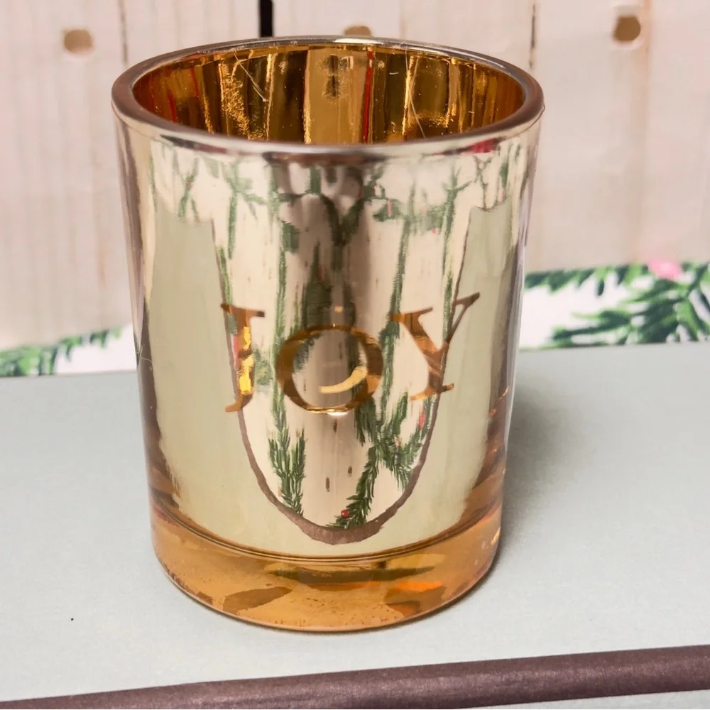 Restoration Hardware Christmas‎ Set Of 3 Gold tea light Candle Votive Holders